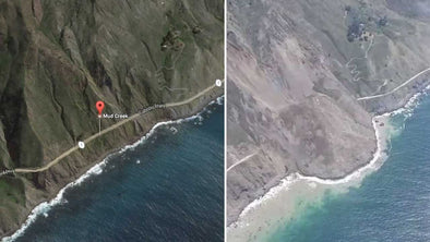 BREAKING NEWS - Big Sur landslide. Largest In California History