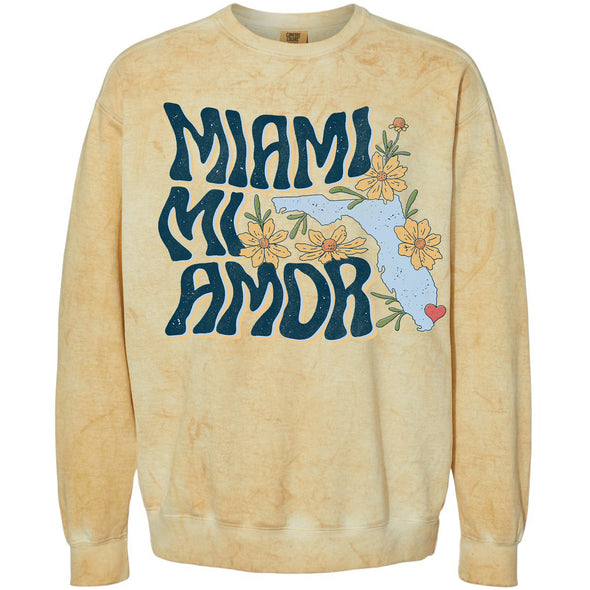 Miami mi Amor Florida Tie Dye Florida Sweater