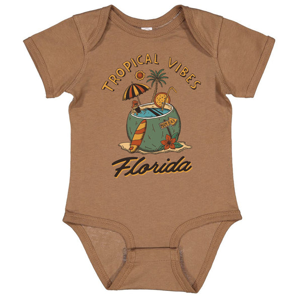 Tropical Vibes Florida Baby Onesie