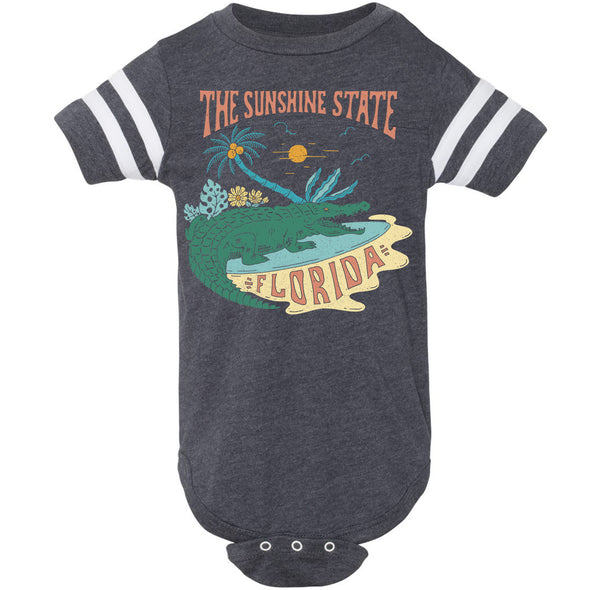 The Sunshine State Florida Stripes Baby Onesie