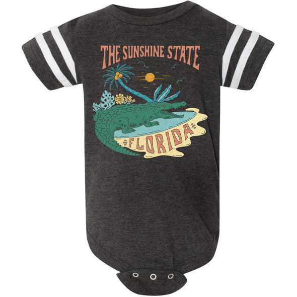 The Sunshine State Florida Stripes Baby Onesie