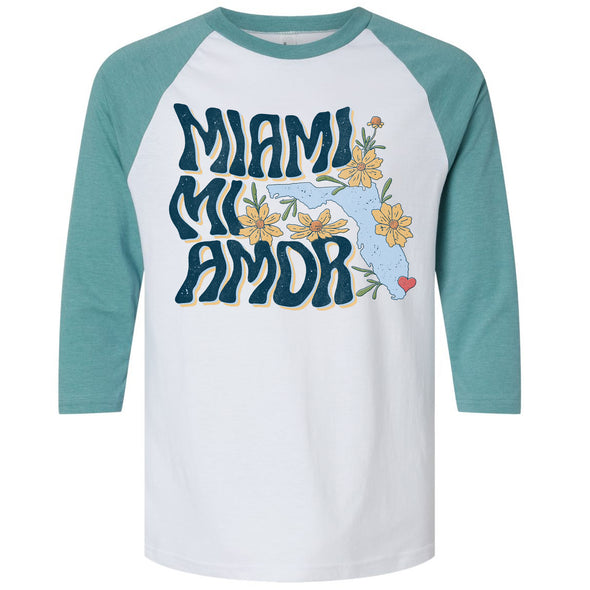 Miami mi Amor Florida Baseball Tee