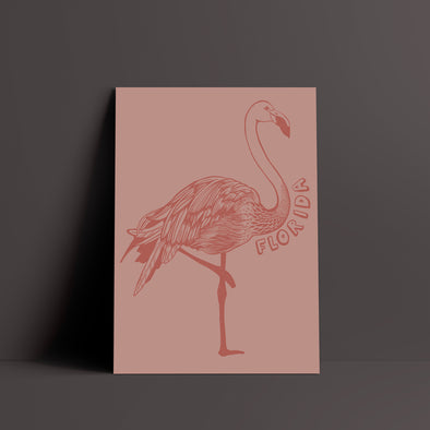 Flamingo Florida Mauve Poster