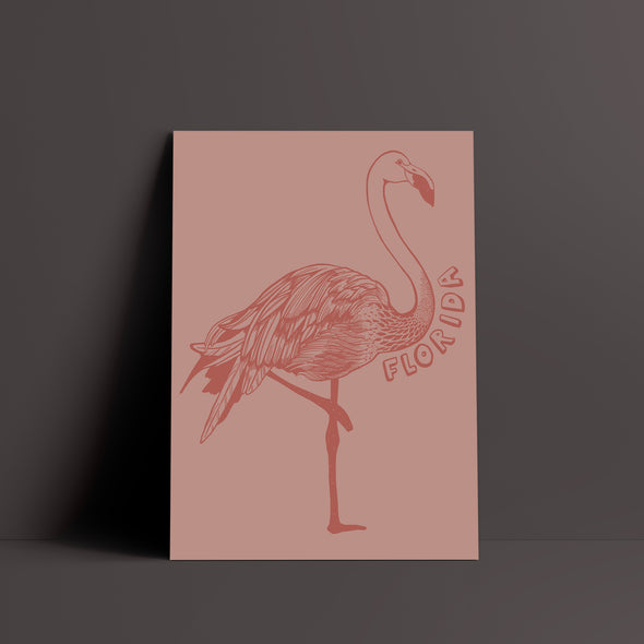 Flamingo Florida Mauve Poster