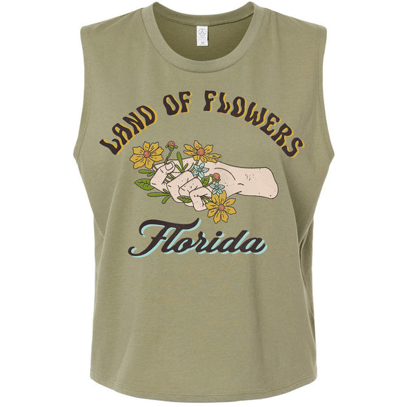 Land of Flowers Florida Cropped Tank