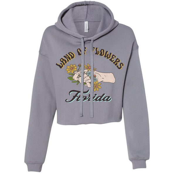 Land of Flowers Florida Cropped Hoodie