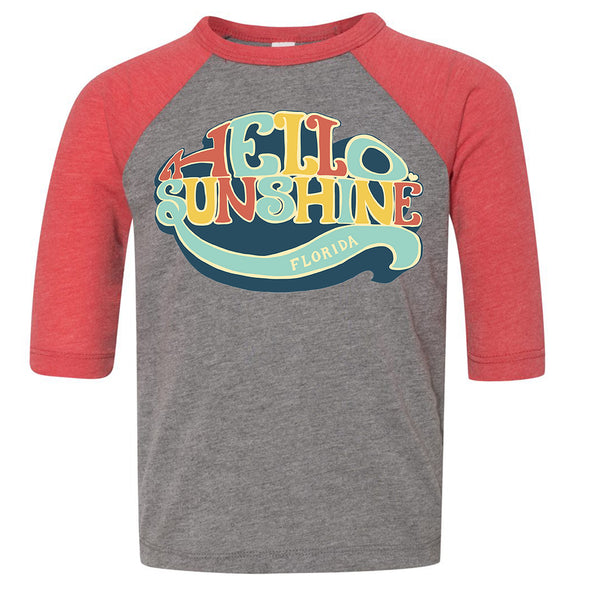 Hello Sunshine Florida Toddler Baseball Tee