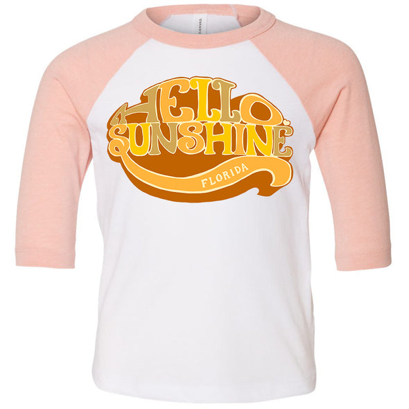 Hello Sunshine Florida Toddler Baseball Tee