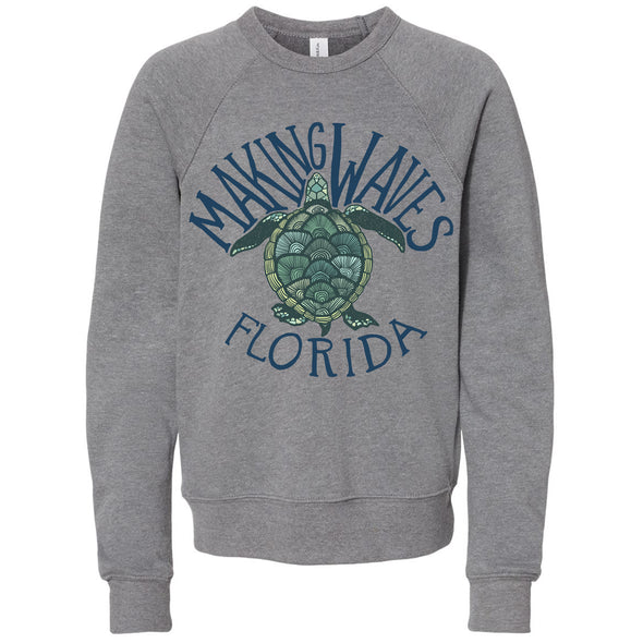 Sea Turtle Florida Raglan Youth Sweater