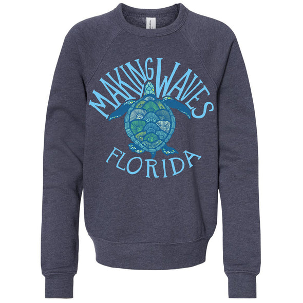 Sea Turtle Florida Raglan Youth Sweater