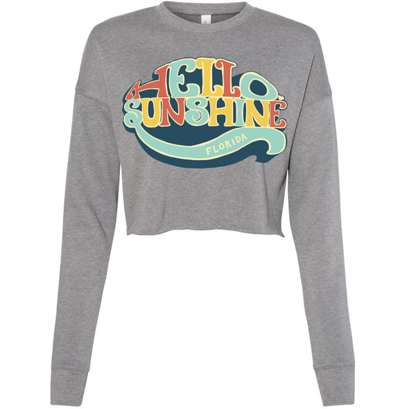 Hello Sunshine Florida Cropped Sweater