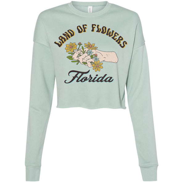 Land of Flowers Florida Cropped Sweater