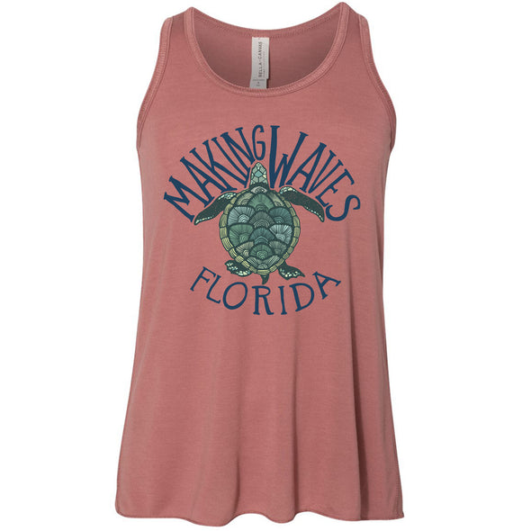 Sea Turtle Florida Youth Flowy Tank