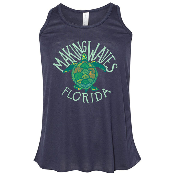 Sea Turtle Florida Youth Flowy Tank