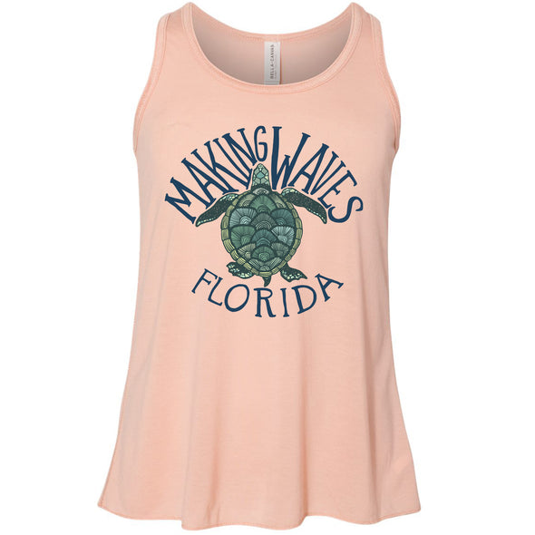 Sea Turtle Florida Youth Flowy Tank