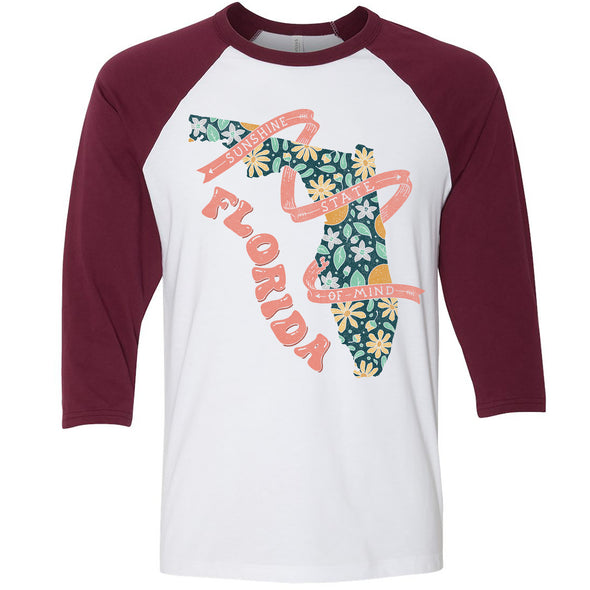 Sunshine State Florida Baseball Tee