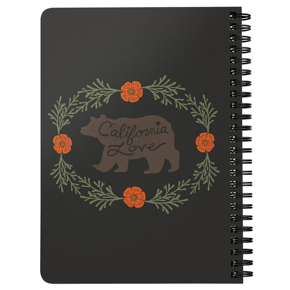 Bear CA Love Black Spiral Notebook-CA LIMITED