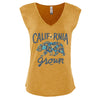 Bear Poppy Blossom V-Neck Muscle Tank-CA LIMITED