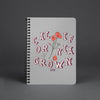 CA Grown Poppies Grey Spiral Notebook-CA LIMITED