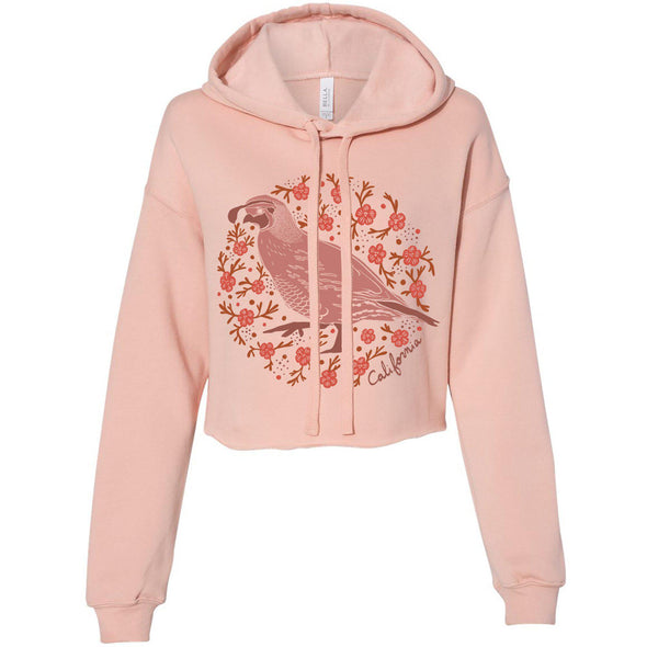 CA Poppy Quail Cropped Hoodie-CA LIMITED