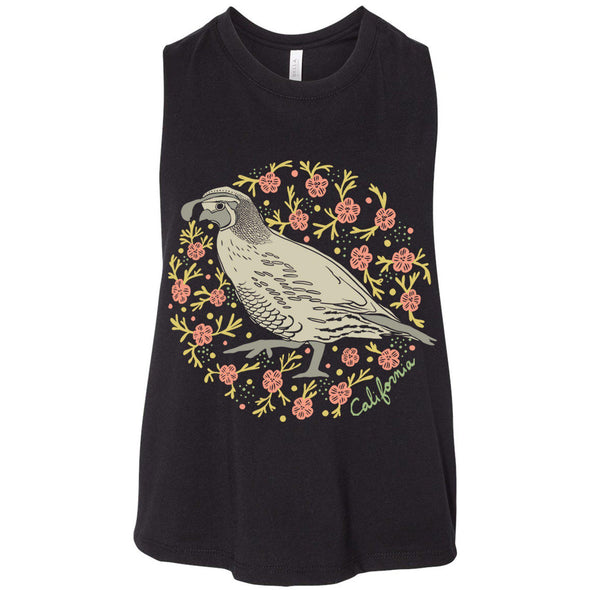 CA Poppy Quail Cropped Tank-CA LIMITED