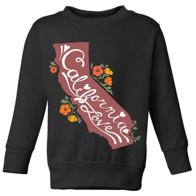 CA State With Poppies Toddlers Sweater-CA LIMITED