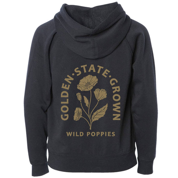 CA Wild Poppies Raglan Toddlers Zip Up Hoodie-CA LIMITED