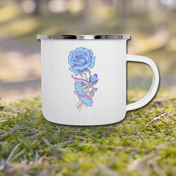 California Blue Rose Camper Mug-CA LIMITED