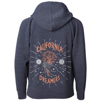 California Dreamers Raglan Toddlers Zip Up Hoodie-CA LIMITED