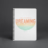 California Dreaming Stripes White Spiral Notebook-CA LIMITED