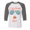 California Girl Glasses Baseball Tee-CA LIMITED