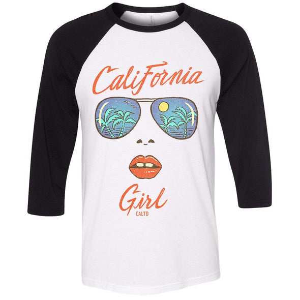 California Girl Glasses Baseball Tee-CA LIMITED