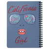 California Girl Glasses Blue Spiral Notebook-CA LIMITED