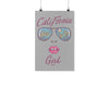 California Girl Glasses Grey Poster-CA LIMITED