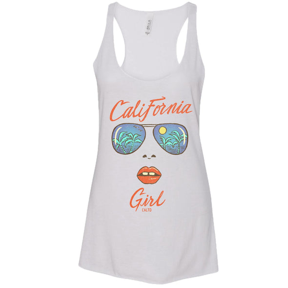 California Girl Glasses Racerback Tank-CA LIMITED