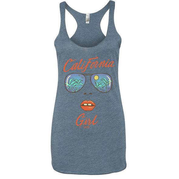 California Girl Glasses Racerback Tank-CA LIMITED