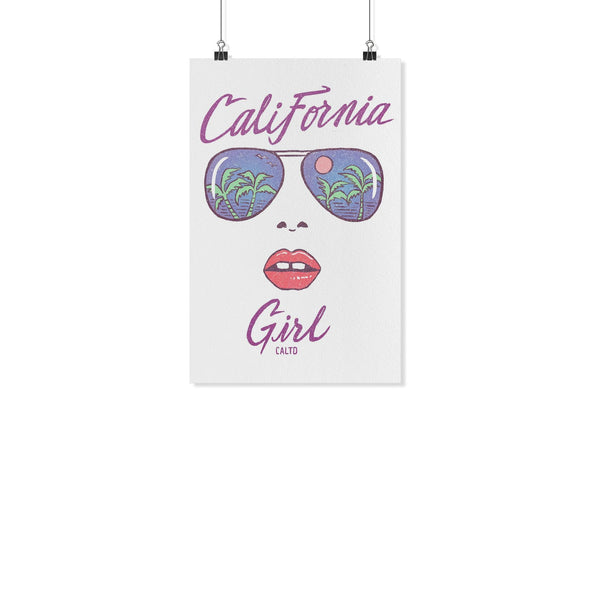 California Girl Glasses White Poster-CA LIMITED