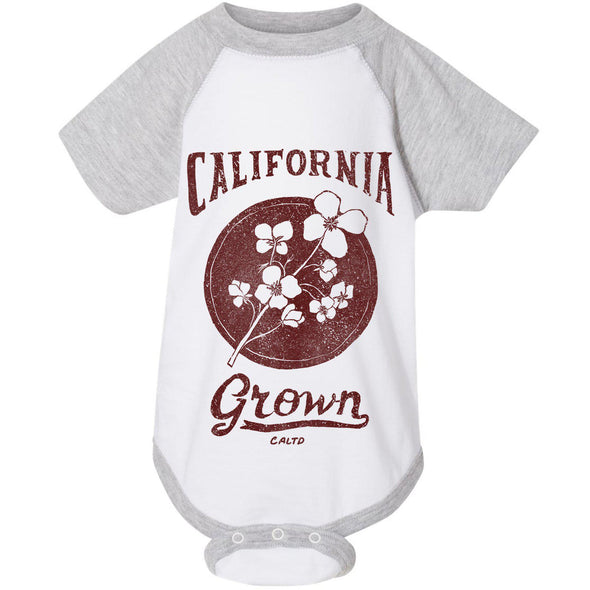 California Grown Circle Baseball Baby Onesie-CA LIMITED