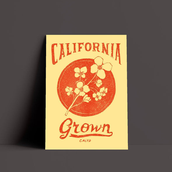 California Grown Circle Cream Poster-CA LIMITED