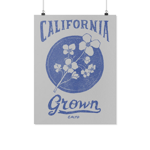 California Grown Circle Grey Poster-CA LIMITED