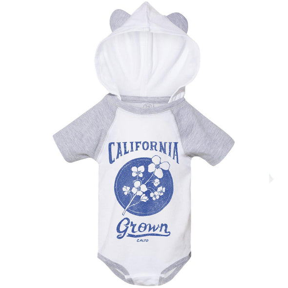 California Grown Circle Hooded Baby Onesie-CA LIMITED