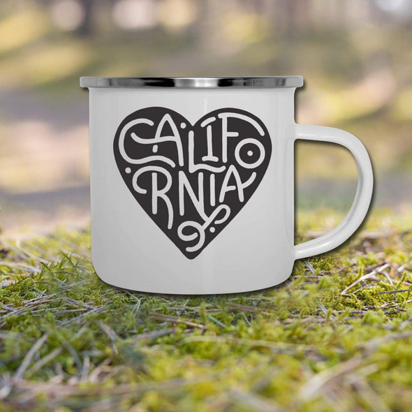 California Heart Grey Camper Mug-CA LIMITED