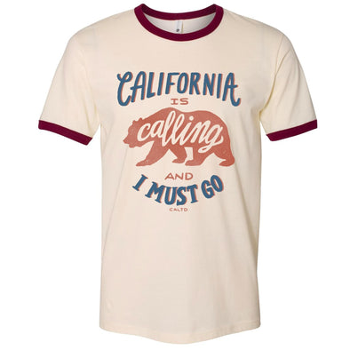 California Is Calling Ringer Tee-CA LIMITED