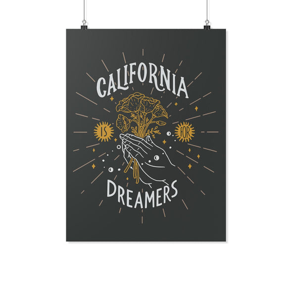California Is For Dreamers Black Poster-CA LIMITED