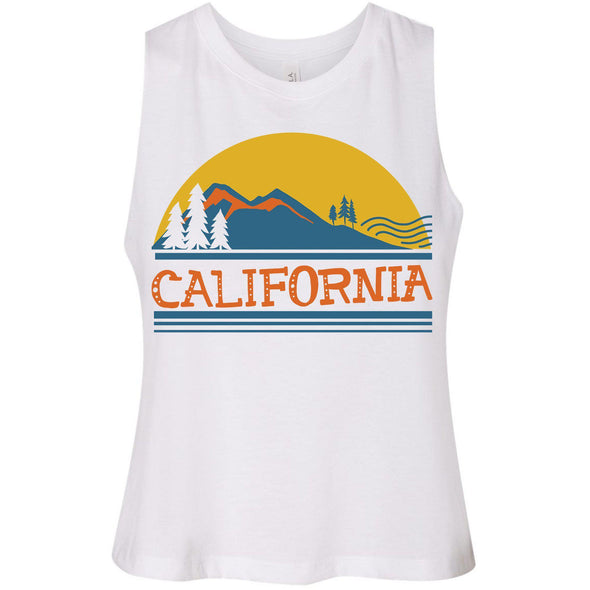 California Mountains Cropped Tank-CA LIMITED