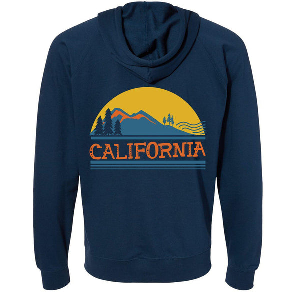 California Mountains Raglan Zipper Hoodie-CA LIMITED