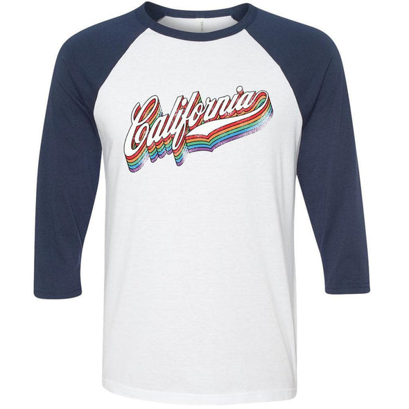 California Rainbow Baseball Tee-CA LIMITED