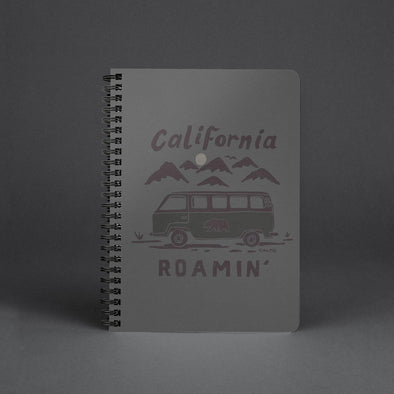 California Roamin' Grey Spiral Notebook-CA LIMITED