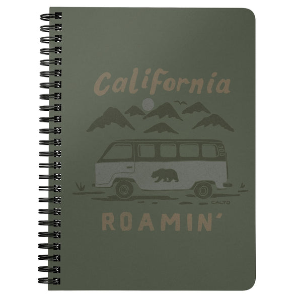 California Roamin' Olive Spiral Notebook-CA LIMITED