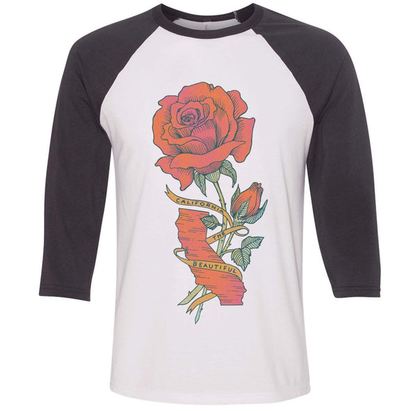 California Rose Baseball Tee-CA LIMITED